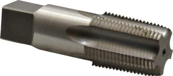 Reiff & Nestor - 3/4-14 NPT Thread, 5 Flute Standard Pipe Tap - 3-1/4" OAL, 1-3/8" Thread Length, 29/32" Shank Diam, Bright Finish, High Speed Steel - Exact Industrial Supply