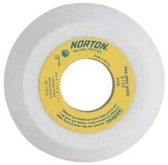 Norton - 4" Diam, 1-1/4" Hole Size, 1-1/2" Overall Thickness, 46 Grit, Type 11 Tool & Cutter Grinding Wheel - Coarse Grade, Aluminum Oxide, K Hardness, Vitrified Bond, 5,730 RPM - Caliber Tooling