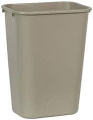 Rubbermaid - 41 Qt Beige Rectangle Trash Can - Polyethylene, 19-7/8" High x 15-1/4" Long x 11" Wide - Caliber Tooling