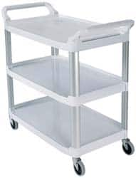 Rubbermaid - 300 Lb Capacity, 20" Wide x 40-5/8" Long x 38-13/16" High Standard Utility Cart - 3 Shelf, Plastic - Caliber Tooling