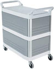 Rubbermaid - 300 Lb Capacity, 20" Wide x 40-5/8" Long x 40-13/16" High Standard Utility Cart - 3 Shelf, Plastic - Caliber Tooling