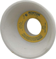 Norton - 4" Diam, 1-1/4" Hole Size, 1-1/2" Overall Thickness, 80 Grit, Type 11 Tool & Cutter Grinding Wheel - Medium Grade, Aluminum Oxide, J Hardness, Vitrified Bond, 5,730 RPM - Caliber Tooling