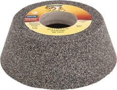 Norton - 4" Diam, 1-1/4" Hole Size, 1-1/2" Overall Thickness, 46 Grit, Type 11 Tool & Cutter Grinding Wheel - Coarse Grade, Aluminum Oxide, I Hardness, Vitrified Bond, 5,730 RPM - Caliber Tooling