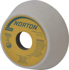 Norton - 5" Diam, 1-1/4" Hole Size, 1-3/4" Overall Thickness, 60 Grit, Type 11 Tool & Cutter Grinding Wheel - Medium Grade, Aluminum Oxide, J Hardness, Vitrified Bond, 4,585 RPM - Caliber Tooling