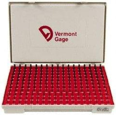 Vermont Gage - 190 Piece, 0.0615-0.2505 Inch Diameter Plug and Pin Gage Set - Plus 0.0002 Inch Tolerance, Class ZZ - Caliber Tooling