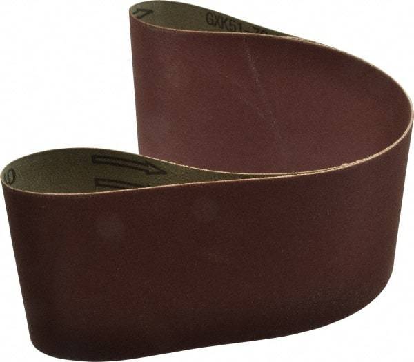 Tru-Maxx - 4" Wide x 36" OAL, 240 Grit, Aluminum Oxide Abrasive Belt - Aluminum Oxide, Very Fine, Coated - Caliber Tooling