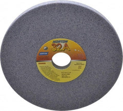 Norton - 8" Diam x 1-1/4" Hole x 1/2" Thick, J Hardness, 46 Grit Surface Grinding Wheel - Aluminum Oxide, Type 1, Coarse Grade, 3,600 Max RPM, Vitrified Bond, No Recess - Caliber Tooling