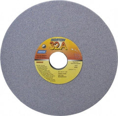 Norton - 8" Diam x 1-1/4" Hole x 1/2" Thick, H Hardness, 60 Grit Surface Grinding Wheel - Aluminum Oxide, Type 1, Medium Grade, 3,600 Max RPM, Vitrified Bond, No Recess - Caliber Tooling