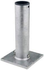 THERN - 8 Inches Long x 8 Inches Wide x 14.56 Inches Deep x 1/2 Inches Thick Davit Crane Pedestal/Socket Base - 7 Inches Distance Between Mounting Hole Centers, 0.41 Inches Hole Diameter, Galvanized Finish - Caliber Tooling