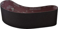 Norton - 6" Wide x 48" OAL, 40 Grit, Aluminum Oxide Abrasive Belt - Aluminum Oxide, Coarse, Coated, X Weighted Cloth Backing, Series R228 - Caliber Tooling