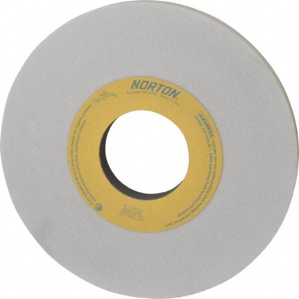 Norton - 10" Diam x 3" Hole x 3/4" Thick, I Hardness, 60 Grit Surface Grinding Wheel - Aluminum Oxide, Type 1, Medium Grade, 2,485 Max RPM, Vitrified Bond, No Recess - Caliber Tooling