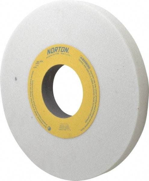 Norton - 10" Diam x 3" Hole x 1" Thick, J Hardness, 46 Grit Surface Grinding Wheel - Aluminum Oxide, Type 1, Coarse Grade, 2,485 Max RPM, Vitrified Bond, No Recess - Caliber Tooling