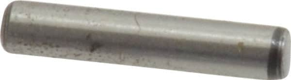 Value Collection - 3/32" Diam x 1/2" Pin Length Grade 8 Alloy Steel Standard Dowel Pin - C 50-58 Hardness, 1,800 Lb Breaking Strength, 1 Beveled & 1 Rounded End - Caliber Tooling