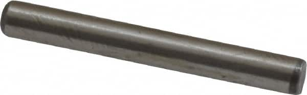 Value Collection - 1/8" Diam x 1" Pin Length Grade 8 Alloy Steel Standard Dowel Pin - C 50-58 Hardness, 3,200 Lb Breaking Strength, 1 Beveled & 1 Rounded End - Caliber Tooling