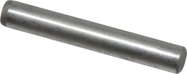 Value Collection - 3/16" Diam x 1-1/4" Pin Length Grade 8 Alloy Steel Standard Dowel Pin - C 50-58 Hardness, 7,200 Lb Breaking Strength, 1 Beveled & 1 Rounded End - Caliber Tooling