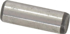 Value Collection - 1/4" Diam x 3/4" Pin Length Grade 8 Alloy Steel Standard Dowel Pin - C 50-58 Hardness, 12,800 Lb Breaking Strength, 1 Beveled & 1 Rounded End - Caliber Tooling