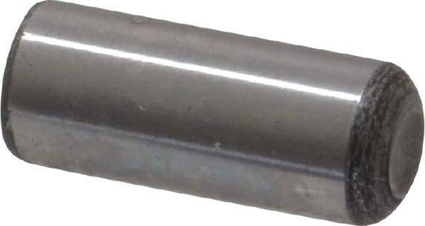 Value Collection - 5/16" Diam x 3/4" Pin Length Grade 8 Alloy Steel Standard Dowel Pin - C 50-58 Hardness, 20,000 Lb Breaking Strength, 1 Beveled & 1 Rounded End - Caliber Tooling