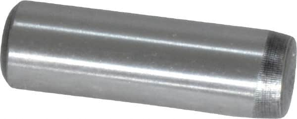 Value Collection - 5/16" Diam x 1" Pin Length Grade 8 Alloy Steel Standard Dowel Pin - C 50-58 Hardness, 20,000 Lb Breaking Strength, 1 Beveled & 1 Rounded End - Caliber Tooling