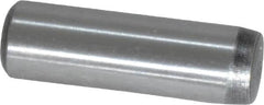 Value Collection - 5/16" Diam x 1" Pin Length Grade 8 Alloy Steel Standard Dowel Pin - C 50-58 Hardness, 20,000 Lb Breaking Strength, 1 Beveled & 1 Rounded End - Caliber Tooling