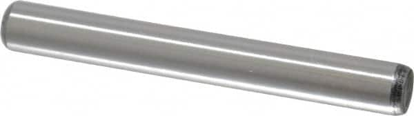 Value Collection - 5/16" Diam x 2-1/2" Pin Length Grade 8 Alloy Steel Standard Dowel Pin - C 50-58 Hardness, 20,000 Lb Breaking Strength, 1 Beveled & 1 Rounded End - Caliber Tooling