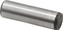 Value Collection - 7/16" Diam x 1-1/2" Pin Length Grade 8 Alloy Steel Standard Dowel Pin - C 50-58 Hardness, 39,100 Lb Breaking Strength, 1 Beveled & 1 Rounded End - Caliber Tooling