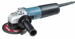 Makita - 4-1/2" Wheel Diam, 2,800 to 10,500 RPM, Corded Angle & Disc Grinder - 5/8-11 Spindle, 120 Volts, 12 Amps - Caliber Tooling