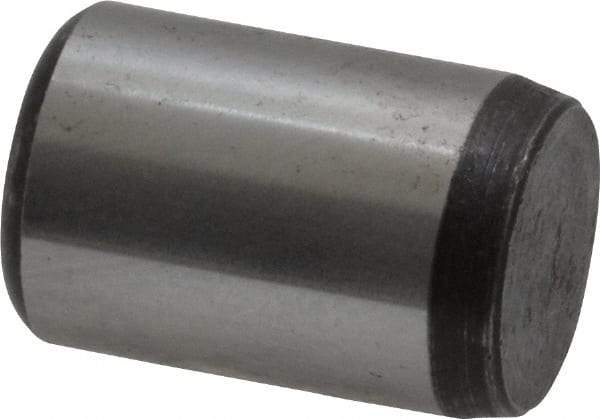 Value Collection - 1/2" Diam x 3/4" Pin Length Grade 8 Alloy Steel Standard Dowel Pin - C 50-58 Hardness, 51,000 Lb Breaking Strength, 1 Beveled & 1 Rounded End - Caliber Tooling