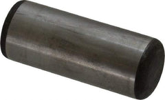 Value Collection - 1" Diam x 2-1/2" Pin Length Grade 8 Alloy Steel Standard Dowel Pin - C 50-58 Hardness, 204,000 Lb Breaking Strength, 1 Beveled & 1 Rounded End - Caliber Tooling