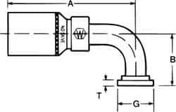 Eaton - Hydraulic Hose Elbow - 1" Hose Diam - Caliber Tooling