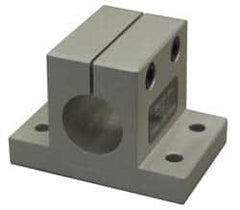 80/20 Inc. - 1 Inch Wide x 2-1/8 Inch High x 3 Inch Deep Double Horizontal Base - 1.004 Inch Hole x 0.257 Inch Bolt Hole Diameter - Caliber Tooling