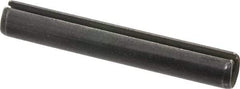 Made in USA - 3/8" Diam x 2-1/2" Long Slotted Spring Pin - Grade 1070-1090 Alloy Steel, Black Oxide Finish - Caliber Tooling