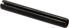 Made in USA - 3/8" Diam x 2-3/4" Long Slotted Spring Pin - Grade 1070-1090 Alloy Steel, Black Oxide Finish - Caliber Tooling