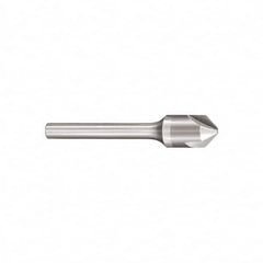 SGS - 5/8" Head Diam, 3/8" Shank Diam, 3 Flute 60° Solid Carbide Countersink - Caliber Tooling