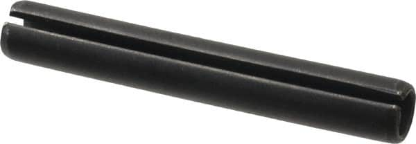 Made in USA - 7/16" Diam x 3" Long Slotted Spring Pin - Grade 1070-1090 Alloy Steel, Black Oxide Finish - Caliber Tooling