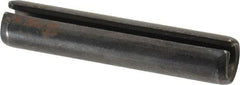 Made in USA - 1/2" Diam x 2-1/2" Long Slotted Spring Pin - Grade 1070-1090 Alloy Steel, Black Oxide Finish - Caliber Tooling