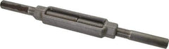 Made in USA - 10,000 Lb Load Limit, 1" Thread Diam, 6" Take Up, Steel Stub & Stub Turnbuckle - 8-3/4" Body Length, 1-3/8" Neck Length, 18" Closed Length - Caliber Tooling