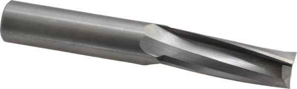 Onsrud - 3/4" Cutting Diam x 2-1/8" Length of Cut, 3 Flute, Upcut Spiral Router Bit - Uncoated, Right Hand Cut, Solid Carbide, 5" OAL x 3/4" Shank Diam, Three Edge, 10° Helix Angle - Caliber Tooling