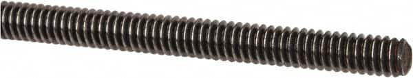 Value Collection - 1/4-20 UNC (Coarse), 3' Long, Alloy Steel Threaded Rod - Plain Finish, Right Hand Thread - Caliber Tooling