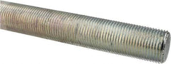 Made in USA - 1-12 UNF (Fine), 3' Long, Low Carbon Steel Threaded Rod - Zinc-Plated Finish, Right Hand Thread - Caliber Tooling