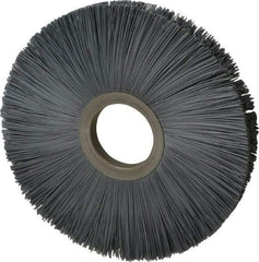 Osborn - 8" OD, 2" Arbor Hole, Crimped Nylon Wheel Brush - 1/2" Face Width, 2-5/8" Trim Length, 5,500 RPM - Caliber Tooling