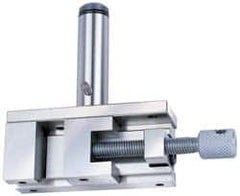 Accupro - 1.962 Jaw Opening Capacity, 42.93mm Jaw Height, Toolmaker's Vise - Flat Jaw, 123mm OAL x 38.1mm OAW x 4.54" OAH - Caliber Tooling