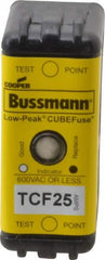 Cooper Bussmann - 300 VDC, 600 VAC, 25 Amp, Time Delay General Purpose Fuse - Plug-in Mount, 1-7/8" OAL, 100 at DC, 200 (CSA RMS), 300 (UL RMS) kA Rating - Caliber Tooling