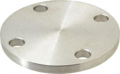 Merit Brass - 2" Pipe, 6" OD, Stainless Steel, Blind Pipe Flange - 4-3/4" Across Bolt Hole Centers, 3/4" Bolt Hole, 150 psi, Grade 316 - Caliber Tooling