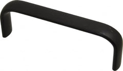 Amatom Electronic Hardware - 4-27/32" Long x 0.63" Wide x 1-3/4" High, Oval Handle - Black Anodized, Aluminum, 4-9/16" Center to Center - Caliber Tooling