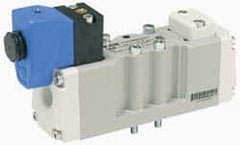 Parker - Four Way, Two Position, Aluminum Solenoid Valve - Normally Open Through Ports 1 & 2, Nitrile Seal - Caliber Tooling