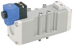 Parker - 4 Way, 2 Position, Aluminum Solenoid Valve - Normally Open Through Ports 1 & 2, Nitrile Seal - Caliber Tooling