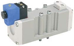 Parker - 4 Way, 2 Position, Aluminum Solenoid Valve - Normally Open Through Ports 1 & 2, Nitrile Seal - Caliber Tooling