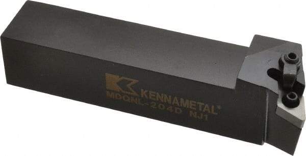 Kennametal - MDQN, Left Hand Cut, 27.5° Lead Angle, 1-1/4" Shank Height x 1-1/4" Shank Width, Negative Rake Indexable Turning Toolholder - 6" OAL, DN..43. Insert Compatibility, Series Kenloc - Caliber Tooling