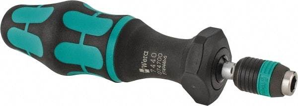 Wera - 1 Piece, 0.3 to 1.2 N/m, Adjustable Torque Limiting Screwdriver - 6" OAL, 1/4" Drive, 0.05" Graduation - Caliber Tooling