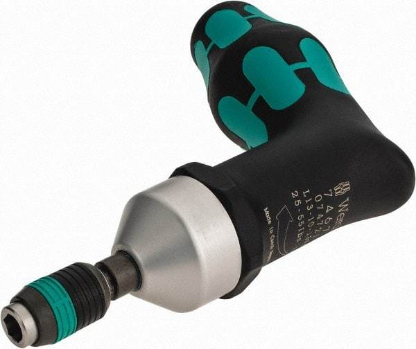 Wera - 1 Piece, 25 to 55 In/Lb, Preset Torque Limiting Screwdriver - 1/4" Drive - Caliber Tooling